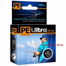 Плетеный шнур Aqua PE Ultra Spin Black 0.20 мм. 100 м.