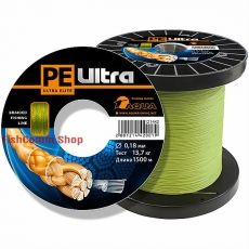 Плетеный шнур Aqua PE Ultra Elite Olive 0.18 мм. 1500 м. Плетеный шнур Aqua PE Ultra Elite Olive 0.18 мм. 1500 м.