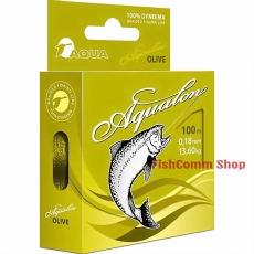 Плетеный шнур Aqua Aqualon Olive 0.25 мм. 100 м.