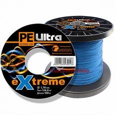 Плетеный шнур Aqua PE Ultra Extreme Blue 1.7 мм. 100 м. Плетеный шнур Aqua PE Ultra Extreme Blue 1.7 мм. 100 м.