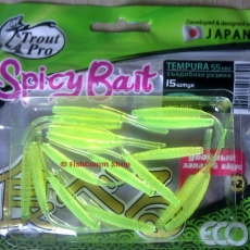 Trout Pro Spicy Bait Tempura 55 мм. Съедобная резина, червь Trout Pro Spicy Bait Tempura 55 мм. Съедобная резина, червь