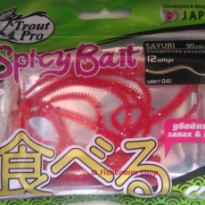 Trout Pro Spicy Bait Sayuri 95 мм. Съедобная резина, червь Trout Pro Spicy Bait Sayuri 95 мм. Съедобная резина, червь