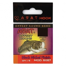Крючок офсетный Agat Offset Hook Round Bend 5057 №3/0