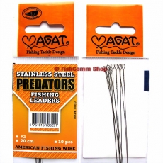 Поводок струна Agat Stainless Steel Predators Fishing Leaders #2 (светлая AFW) 20 см. (упаковка 10 шт.) Поводок струна Agat Stainless Steel Predators Fishing Leaders #2 (светлая AFW) 20 см. (упаковка 10 шт.)
