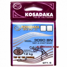 Застежка Kosadaka для безузлового соединения 3090BN размер S (12 кг.) 6 шт.