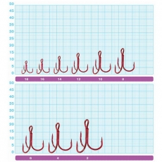 Крючок тройник Owner 5636RD №14 Red ST-36 (8 шт.)