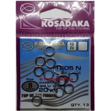 Кольцо заводное Kosadaka 1205N №08 (8 мм. 20 кг. 13 шт.)