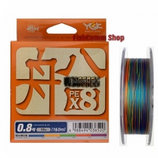 Плетеный шнур YGK Veragass PE X8 #0.6 Multicolor 150 m