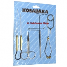 Набор инструментов для вязания мушек на блистере Kosadaka FL-1009