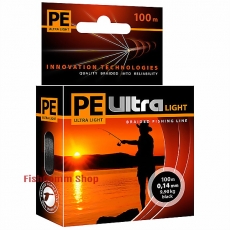 Плетеные шнуры Aqua PE Ultra Light Black 100 m.