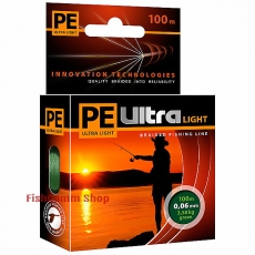 Плетеные шнуры Aqua PE Ultra Light Dark-Green 100 m.