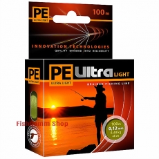 Плетеные шнуры Aqua PE Ultra Light Olive 100 m.