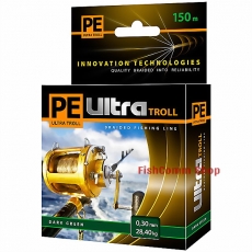 Плетеные шнуры Aqua PE Ultra Troll Dark-Green 150 m.