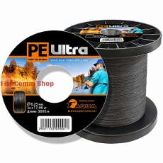 Плетеные шнуры Aqua PE Ultra Black 3000 m.