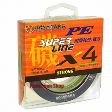 Плетеный шнур Kosadaka Super PE X4 0.20 (#1.5) Light Green 150 m.
