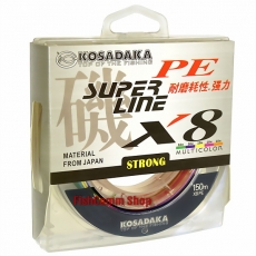 Плетеный шнур Kosadaka Super PE X8 0.30 (#3.5) Multicolor 150 m.