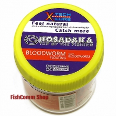 Силиконовая приманка Kosadaka Мотыль плав. Красный. Банка 18 г. (мотыль)