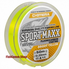 Леска Chimera SportMaxx (Fluorocarbon Coating) Bright Yellow 0.20 mm. 50 m. Леска Chimera SportMaxx (Fluorocarbon Coating) Bright Yellow 0.20 mm. 50 m.