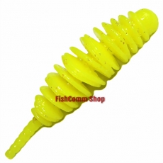 Силиконовая приманка Kosadaka Leech Fat 42. Цвет CH (желтый). 9 шт. (сыр)