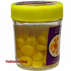 Силиконовая приманка Kosadaka Кукуруза плав. Ярко-желтый. Банка 9 г. (ваниль)