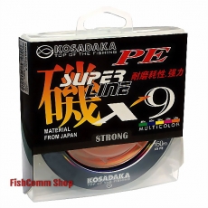 Плетеный шнур Kosadaka Super Line PE X9 0.12 (#0.6) Multicolor 150 m.