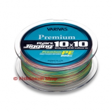 Плетеный шнур Varivas Avani Jigging 10x10 (PE4) #0.8 Multicolor 200 m