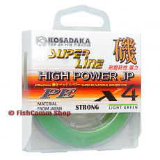 Плетеный шнур Kosadaka Super Line PE X4 High-Power JP 0.14 мм. (#0.8) Light Green 150 m.