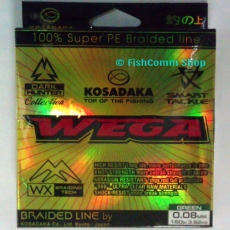 Плетеный шнур Kosadaka Wega 0.08 Green 150 m