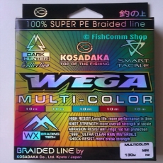Плетеный шнур Kosadaka Wega 0.10 Multicolor 130 m