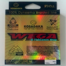 Плетеный шнур Kosadaka Wega 0.12 Yellow 150 m