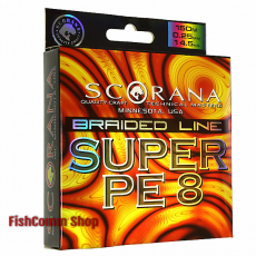 Плетеная леска Scorana Super PE 8 150 м. Плетеная леска Scorana Super PE 8 150 м.