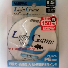 Плетеный шнур Varivas Light Game Mebaru PE #0.4 Blue 150m