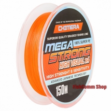 Плетеные шнуры Chimera Megastrong High Visual X4 150 m. Плетеные шнуры Chimera Megastrong High Visual X4 150 m.