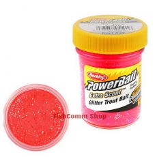 Форелевая паста Berkley PowerBait Extra Scent Glitter Trout Bait Fluorescent Red