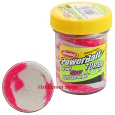 Форелевая паста Berkley Powerbait 42% Stronger Glow Turbo Dough Fluorescent Red/White Форелевая паста Berkley Powerbait 42% Stronger Glow Turbo Dough Fluorescent Red/White