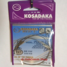Поводок Kosadaka Classic 7000-L1 длина 22 см. тест 3.5 кг. упаковка 5 шт.