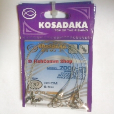 Поводок Kosadaka Classic 7000-02 длина 30 см. тест 6 кг. упаковка 5 шт.