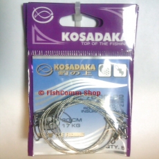 Поводок Kosadaka Classic 7000-22 длина 30 см. тест 17 кг. упаковка 5 шт.