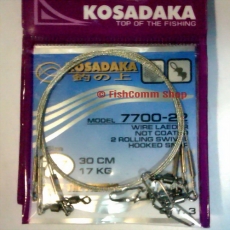 Поводок Kosadaka Professional 7700-22 длина 30 см. тест 17 кг. упаковка 3 шт.